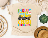 I'm Ready To Crush Kindergarten Bus in Ivory Comfort Colors 1717 tee