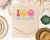 100 Days Of School Smiley in Ivory Comfort Colors 1717 tee