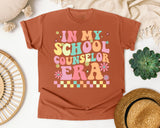 In My School Counselor Era in Yam Comfort Colors 1717 tee