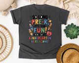 So Long Pre-K Look Out Kindergarten in Pepper Comfort Colors 1717 tee