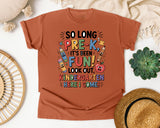 So Long Pre-K Look Out Kindergarten in Yam Comfort Colors 1717 tee