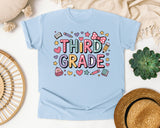 Third Grade Doodle in Chambray Comfort Colors 1717 tee
