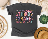 Third Grade Doodle in Pepper Comfort Colors 1717 tee