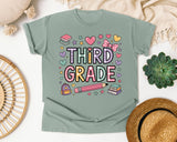 Third Grade Books Hearts in Bay Comfort Colors 1717 tee