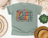 First Grade Pencil in Bay Comfort Colors 1717 tee