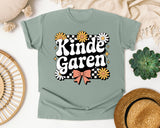 Kindergarten Daisy Bow in Bay Comfort Colors 1717 tee