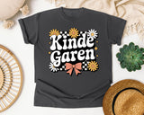 Kindergarten Daisy Bow in Pepper Comfort Colors 1717 tee