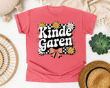 Kindergarten Daisy Bow in Watermelon Comfort Colors 1717 tee