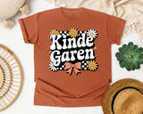 Kindergarten Daisy Bow in Yam Comfort Colors 1717 tee