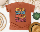 It's A Good Day To Teach Flowers in Yam Comfort Colors 1717 tee