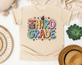 Third Grade Books Smiley in Ivory Comfort Colors 1717 tee