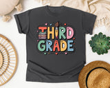 Third Grade Books Smiley in Pepper Comfort Colors 1717 tee