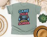 Game Over Back To School Controller in Bay Comfort Colors 1717 tee