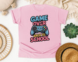 Game Over Back To School Controller in Blossom Comfort Colors 1717 tee