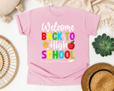 Welcome Back To High School in Blossom Comfort Colors 1717 tee