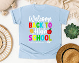 Welcome Back To High School in Chambray Comfort Colors 1717 tee