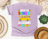 Back To School And Looking Cool Bus in Orchid Comfort Colors 1717 tee
