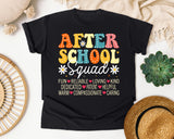 After School Squad in Black Comfort Colors 1717 tee