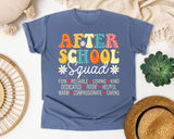 After School Squad in Blue Jean Comfort Colors 1717 tee