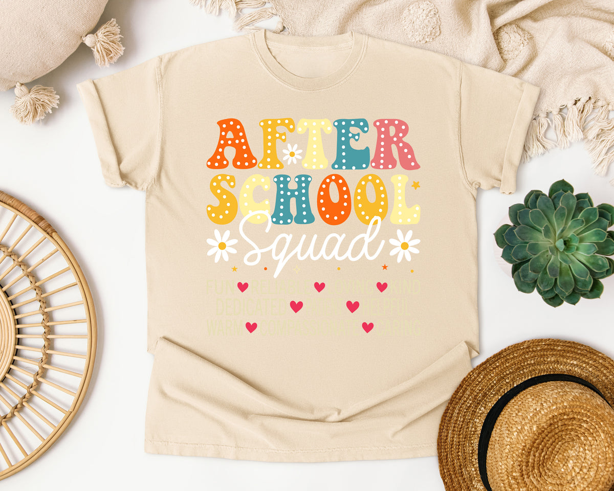 After School Squad in Ivory Comfort Colors 1717 tee