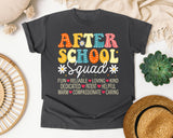 After School Squad in Pepper Comfort Colors 1717 tee