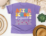 After School Squad in Violet Comfort Colors 1717 tee
