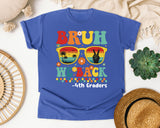 Bruh We Back 4th Graders in Flo Blue Comfort Colors 1717 tee