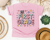 First Grade Bow Stars in Blossom Comfort Colors 1717 tee