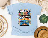 I'm Ready To Crush First Grade Controller in Chambray Comfort Colors 1717 tee