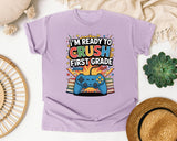 I'm Ready To Crush First Grade Controller in Orchid Comfort Colors 1717 tee