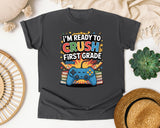 I'm Ready To Crush First Grade Controller in Pepper Comfort Colors 1717 tee
