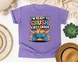 I'm Ready To Crush First Grade Controller in Violet Comfort Colors 1717 tee