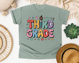 Third Grade Smiley in Bay Comfort Colors 1717 tee