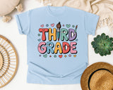 Third Grade Smiley in Chambray Comfort Colors 1717 tee