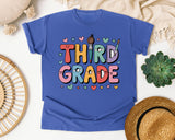 Third Grade Smiley in Flo Blue Comfort Colors 1717 tee