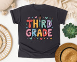 Third Grade Smiley in Graphite Comfort Colors 1717 tee