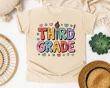 Third Grade Smiley in Ivory Comfort Colors 1717 tee