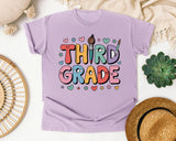 Third Grade Smiley in Orchid Comfort Colors 1717 tee