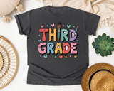 Third Grade Smiley in Pepper Comfort Colors 1717 tee