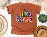 Third Grade Smiley in Yam Comfort Colors 1717 tee