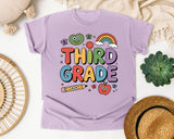 Third Grade Rainbow Frog in Orchid Comfort Colors 1717 tee