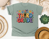 Third Grade Crayon Stars in Bay Comfort Colors 1717 tee