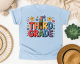 Third Grade Crayon Stars in Chambray Comfort Colors 1717 tee