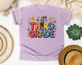 Third Grade Crayon Stars in Orchid Comfort Colors 1717 tee