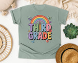 Third Grade Rainbow Butterfly in Bay Comfort Colors 1717 tee