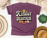 Kindergarten Retro Daisy in Berry Comfort Colors 1717 tee