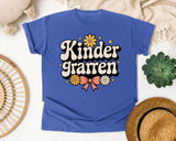 Kindergarten Retro Daisy in Flo Blue Comfort Colors 1717 tee