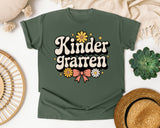 Kindergarten Retro Daisy in Moss Comfort Colors 1717 tee