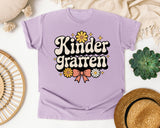 Kindergarten Retro Daisy in Orchid Comfort Colors 1717 tee