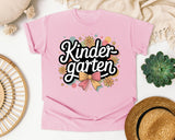 Kindergarten Script Flowers in Blossom Comfort Colors 1717 tee